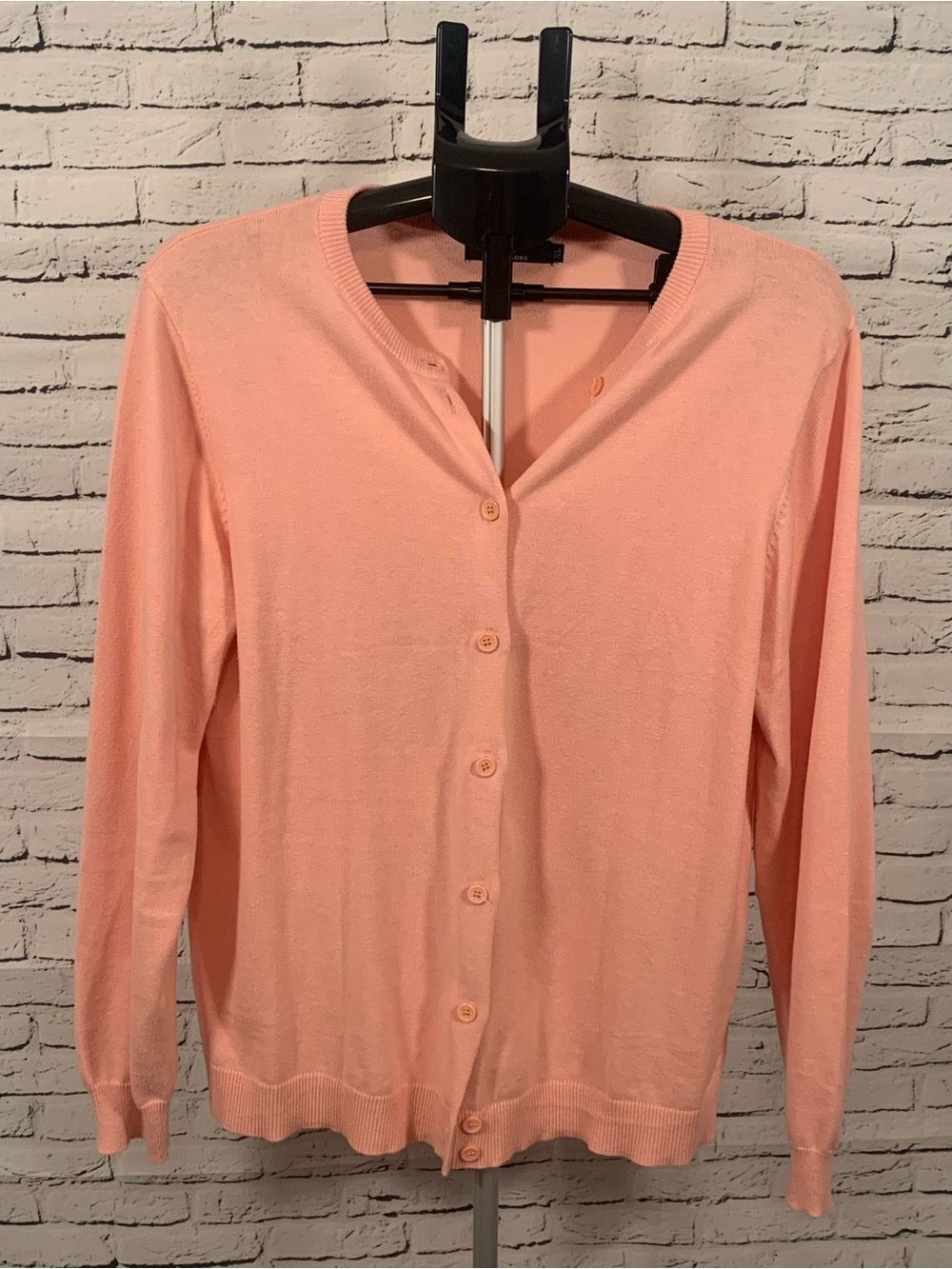 Lillusory Womens XL Light Pink Button-Up Cardigan